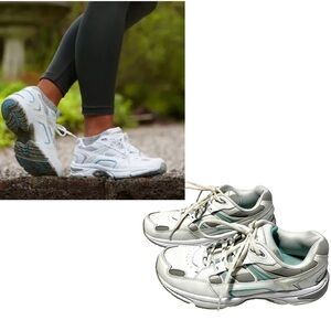 Vionic Walker White Classic Leather Sneakers Size 8.5 Running Momcore Active